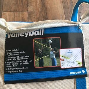 Sportscraft volleyball net with ball and carry case, new, 30ft x 32in